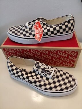 Mens Vans Blur Check Sneakers Sz 11